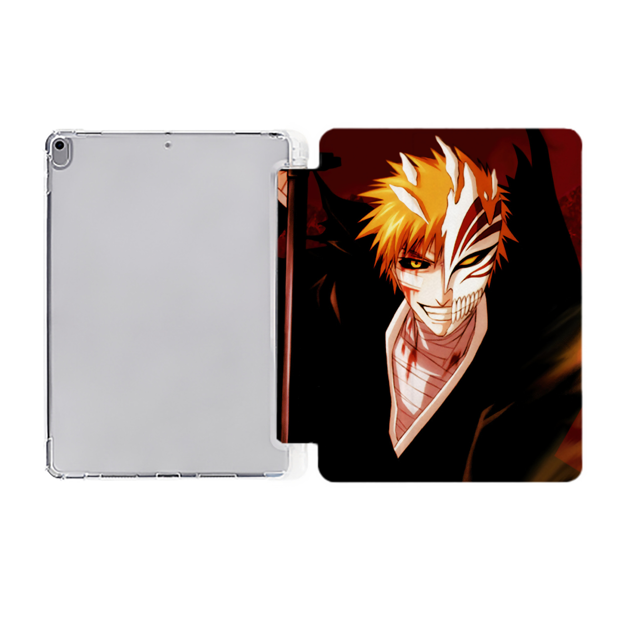 （画像用） ブリーチ BLEACH IPad ケース ペン収納付き 三つ折りスタンド PUレザー×シリコン 対応機種9.5/10.5/10.9インチ